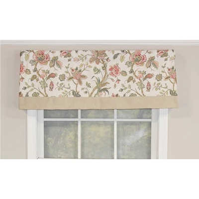 Gianna Banded 3in Rod Pocket Contrast Bottom Banding Valance 50in X 16in By RLF Home 5 Gianna Banded 3in Rod Pocket Contrast Bottom Banding Valance 50in X 16in By RLF Home - Image 5