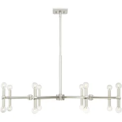 Possini Euro Design Marya Brushed Nickel Chandelier 37 3/4" Wide Modern 16-Light Fixture For Dining Room House Foyer Kitchen Island Entryway Bedroom -Home Decor GUEST 83d8604e 47bc 4d42 b632 39f477bdbd94