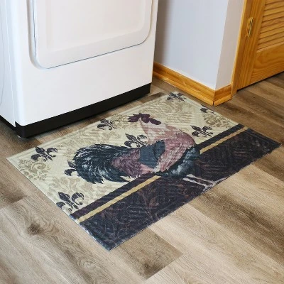 Sunnydaze Decor Sunnydaze Indoor Rubber And Polyester Decorative Kitchen Laundry Room Floor Mat Rug - 23" X 35" - Brown Rooster 1 Sunnydaze Decor Sunnydaze Indoor Rubber And Polyester Decorative Kitchen Laundry Room Floor Mat Rug - 23" X 35" - Brown Rooster