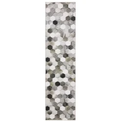 Marcel Geometric Block Animal Print Area Rug White/Gray - Captiv8e Designs -Home Decor GUEST 84c58218 37c9 482e a8d5 33bc470148bd