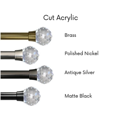 Linen Avenue Cut Acrylic Single And Double Window Curtain Rod Set 1 Linen Avenue Cut Acrylic Single And Double Window Curtain Rod Set