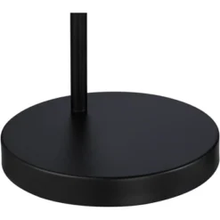 360 Lighting Cora Modern Arc Floor Lamp Standing 72" Tall Black Metal White Linen Drum Shade Decor For Living Room Reading Bedroom Office House Home -Home Decor GUEST 89785a9d 4182 4691 aba4 5eb045d45ea5