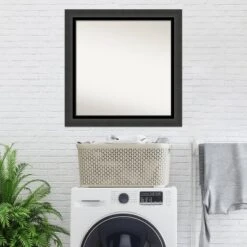31" X 31" Non-Beveled Tuxedo Black Wall Mirror - Amanti Art -Home Decor GUEST 8a795fd3 971a 415c 87c9 e4180b4b85ea