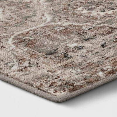 Bailey Companion Tile Print Accent Rug Tan - Threshold™ 2 Bailey Companion Tile Print Accent Rug Tan - Threshold™ - Image 2