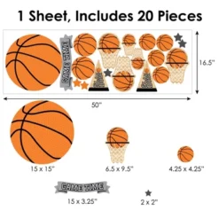 Big Dot Of Happiness Nothin’ But Net - Basketball - Peel And Stick Sports Decor Vinyl Wall Art Stickers - Wall Decals - Set Of 20 11 Big Dot Of Happiness Nothin’ But Net - Basketball - Peel And Stick Sports Decor Vinyl Wall Art Stickers - Wall Decals - Set Of 20 -Home Decor GUEST 8d7de906 d134 465c a6d9 ad2fe3731fa7