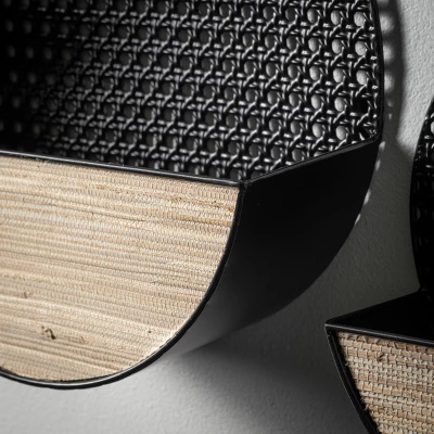 Sullivans Metal & Wood Wall Pocket Set Of 3, 16"H, 14"H & 12"H Black 1 Sullivans Metal & Wood Wall Pocket Set Of 3, 16"H, 14"H & 12"H Black