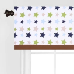 Bacati - Stars Green Blue Beige Window Valance -Home Decor GUEST 90861a78 16c9 4f8d bde2 ec970ac12cfe