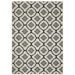 Trinity Floral Trellis Patio Area Rug Beige/Black - Captiv8e Designs -Home Decor GUEST 91105ce2 acf2 4999 94a7 ea0ec963a67e