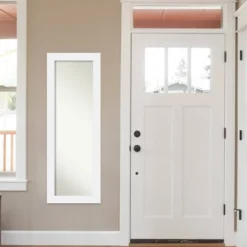 19" X 53" Non-Beveled Corvino White Wood On The Door Mirror - Amanti Art -Home Decor GUEST 923837e7 53fc 4243 9d2b 489c732c8a64