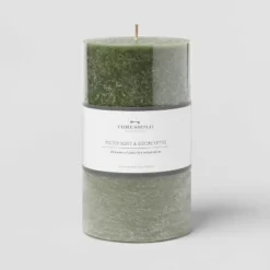 Pillar Candle Water Mint & Eucalyptus Green - Threshold™ -Home Decor GUEST 9334b329 4ec4 4a9f a3e0 c2b1ff2ee7be
