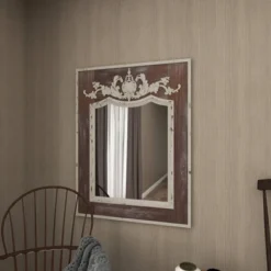 Wood Floral Carved Acanthus Wall Mirror Brown - Olivia & May -Home Decor GUEST 93c683b3 c922 46d8 9297 ba46877e6ce4