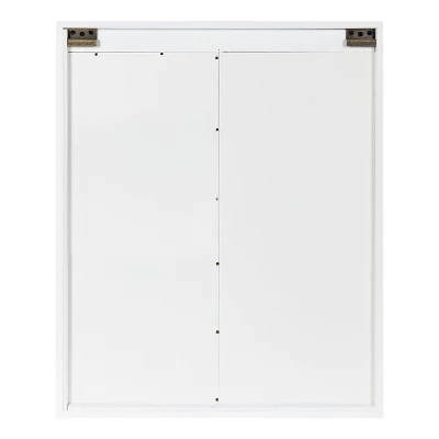 Decorative Wood Wall Storage Cabinet With Vanity Mirror And Sliding Barn Door Rustic White - Kate & Laurel All Things Decor 1 Decorative Wood Wall Storage Cabinet With Vanity Mirror And Sliding Barn Door Rustic White - Kate & Laurel All Things Decor