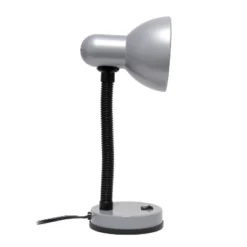 14.25" Traditional Fundamental Metal Desk Task Lamp And Bowl Shaped Shade With Flexi Gooseneck Slate Gray - Creekwood Home -Home Decor GUEST 96d6d941 17af 4c63 844b 89c465d4d67c