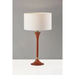 Rebecca Table Lamp Walnut Rubberwood With Antique Brass Accent - Adesso -Home Decor GUEST 974c36ee a7c8 47eb 90a5 6d329d5ddbff