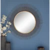 36" Metal Starburst Wall Mirror Gold - Olivia & May