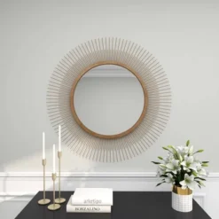 36" Metal Starburst Wall Mirror Gold - Olivia & May -Home Decor GUEST 9ae5b977 6aaf 4ce5 aa48 5f1230008eb9
