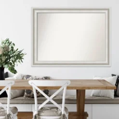 44" X 33" Non-Beveled Parlor White Wall Mirror - Amanti Art -Home Decor GUEST 9d8f8cac 6048 4b29 ab40 991ba474554f