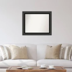 33" X 27" Non-Beveled Tuxedo Black Wall Mirror - Amanti Art -Home Decor GUEST a0b454f6 97e3 428e 9376 8a74b0852c98