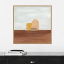 22" X 22" Homey Landscape II By Courtney Prahl Framed Canvas Wall Art Light Brown - Amanti Art -Home Decor GUEST a1b3475b 41b9 4ec7 a28a c3b07937b957