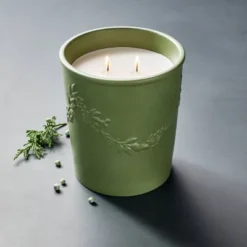 25oz Ceramic Candle Green - Threshold™ Designed With Studio McGee
