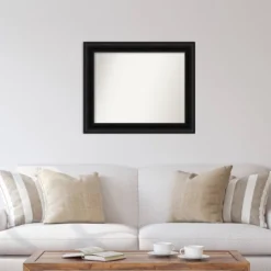 34" X 28" Non-Beveled Parlor Black Wall Mirror - Amanti Art -Home Decor GUEST a6eb41dc aed8 4477 b27d cbb912bb310e