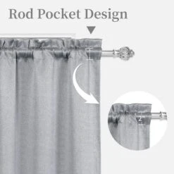 Trinity Room Darkening Thermal Insulated Linen Textured Curtains For Kitchen Cafe