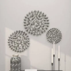 Set Of 3 Metal Starburst Wall Decors With Cutout Design - Olivia & May -Home Decor GUEST aa93fbd2 7e45 4e61 9e18 d9b930c8996d