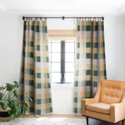 Miho Retro Color Illusion 84" X 50" Single Panel Blackout Window Curtain - Deny Designs -Home Decor GUEST ab17cee4 5f50 467f abb2 b7f3fcfd2e34