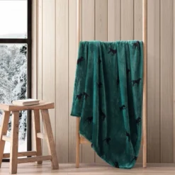 50"x60" Buddy The Dog Reversible Throw Blanket Green - Eddie Bauer -Home Decor GUEST ab8a0b9a e92f 4a5f 8779 6216999b7467