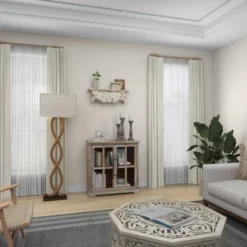 28" X 9" Rustic Fir Wood Wall Shelf - Olivia & May -Home Decor GUEST b252dc04 08f9 414e a810 55f8f760f80c