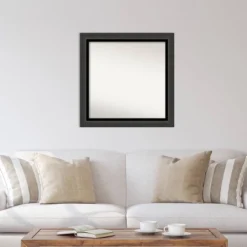 31" X 31" Non-Beveled Tuxedo Black Wall Mirror - Amanti Art -Home Decor GUEST b25704cb f1ee 4a05 b967 65f1d1d43506