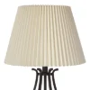 Regency Hill Hadley Industrial Table Lamps Set Of 2 26" High Bronze With AC Power Outlet Ivory Pleat Shade For Bedroom Living Room Bedside Office Desk