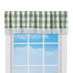Collections Etc Buffalo Check Plaid Rod Pocket Top Window Valance -Home Decor GUEST b4320727 9009 4ebf 8624 91e69d15776b