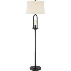 360 Lighting Marcel Rustic Farmhouse Floor Lamp 64" Tall Black Metal With LED Nightlight Natural Linen Drum Shade For Living Room Bedroom Office House 12 360 Lighting Marcel Rustic Farmhouse Floor Lamp 64" Tall Black Metal With LED Nightlight Natural Linen Drum Shade For Living Room Bedroom Office House -Home Decor GUEST b86edca6 552b 4231 b953 aa388fa9b225