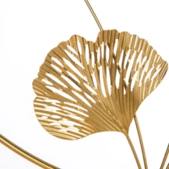 HOMCOM 3D Metal Wall Art Modern Ginkgo Leaves Hanging Wall Sculptures Home Decor For Living Room Bedroom Dining Room, 40" X 26", Gold 8 HOMCOM 3D Metal Wall Art Modern Ginkgo Leaves Hanging Wall Sculptures Home Decor For Living Room Bedroom Dining Room, 40" X 26", Gold -Home Decor GUEST b9049c15 f4e3 4775 a51e 26cecb2310ae