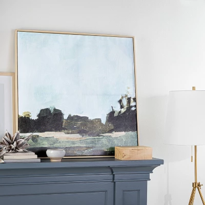 36" X 36" Treeline Abstract Framed Canvas - Threshold™ Designed With Studio McGee 1 36" X 36" Treeline Abstract Framed Canvas - Threshold™ Designed With Studio McGee