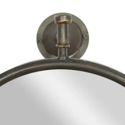 Industrial Wood Oval Shaped Wall Mirror - Olivia & May -Home Decor GUEST becc98b0 0fc9 4e72 a643 c33b8caff398