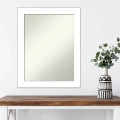 22" X 28" Non-Beveled Wedge White Wall Mirror - Amanti Art -Home Decor GUEST bff5333e cfbb 4387 bd2e 548b95fe9724