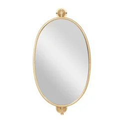 Industrial Wood Oval Shaped Wall Mirror - Olivia & May -Home Decor GUEST c07a1efd 779b 4586 8df7 2ba4e24c3cee