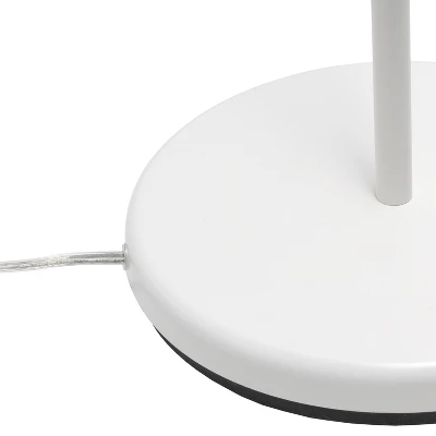 Swing Arm Floor Lamp With Glass Cylindrical Shade White - Lalia Home 5 Swing Arm Floor Lamp With Glass Cylindrical Shade White - Lalia Home - Image 5