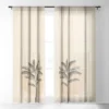 Iveta Abolina Sunrise Tan 64" X 50" Single Panel Sheer Window Curtain - Deny Designs