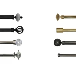 Linen Avenue Brown Marble Single And Double Window Curtain Rod Set -Home Decor GUEST c4b78eac 9320 4f0a a63a 03a7c0adbf46