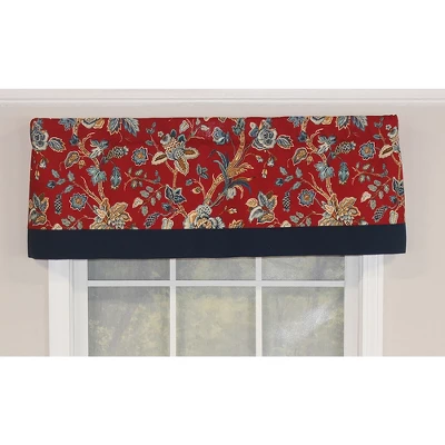 Gianna Banded 3in Rod Pocket Contrast Bottom Banding Valance 50in X 16in By RLF Home 3 Gianna Banded 3in Rod Pocket Contrast Bottom Banding Valance 50in X 16in By RLF Home - Image 3