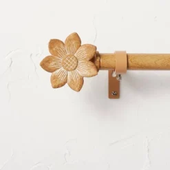 Flower Faux Wood Curtain Rod Natural Wood - Opalhouse™ Designed With Jungalow™ -Home Decor GUEST c5b5a613 8f9b 4e84 9eff 5ca6e3369a7b