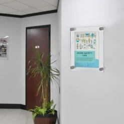 Azar Displays Floating Acrylic Wall Frame With Silver Stand Off Caps: 8.5" X 14" Graphic Size, Overall Frame Size: 12.5" X 18" -Home Decor GUEST c5eb7d05 1333 4023 89b5 10281e8bb43a