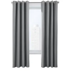 Thermaplus Ventura Blackout Grommet Curtain Panel Pair Frame Your Windows With Subtle Slub Textured Motif Each 78" X 84" Dark