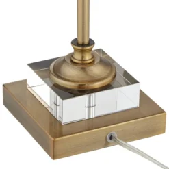 Regency Hill Julia Traditional Buffet Table Lamp 29 1/2" Tall Gold Crystal White Fabric Tapered Square Shade For Living Room Dining House Entryway -Home Decor GUEST c8f0f63f edae 4255 afa3 7b349e6ad4f8