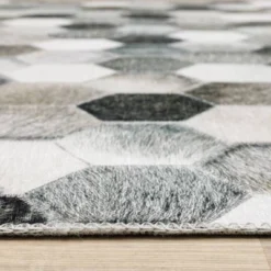 Marcel Geometric Block Animal Print Area Rug White/Gray - Captiv8e Designs -Home Decor GUEST cab2801a 7021 41f2 bde9 77e2cab4f024