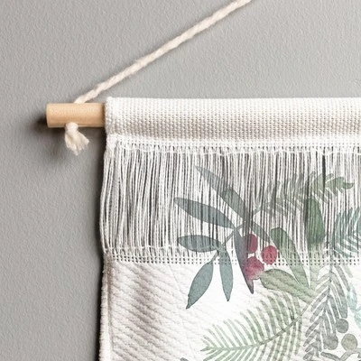 Dash And Ash Ferns And Holly Fiber Wall Hanging - Society6 2 Dash And Ash Ferns And Holly Fiber Wall Hanging - Society6 - Image 2