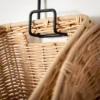 28.5"L Sullivans Natural Wall Basket Trio And Rod, Brown